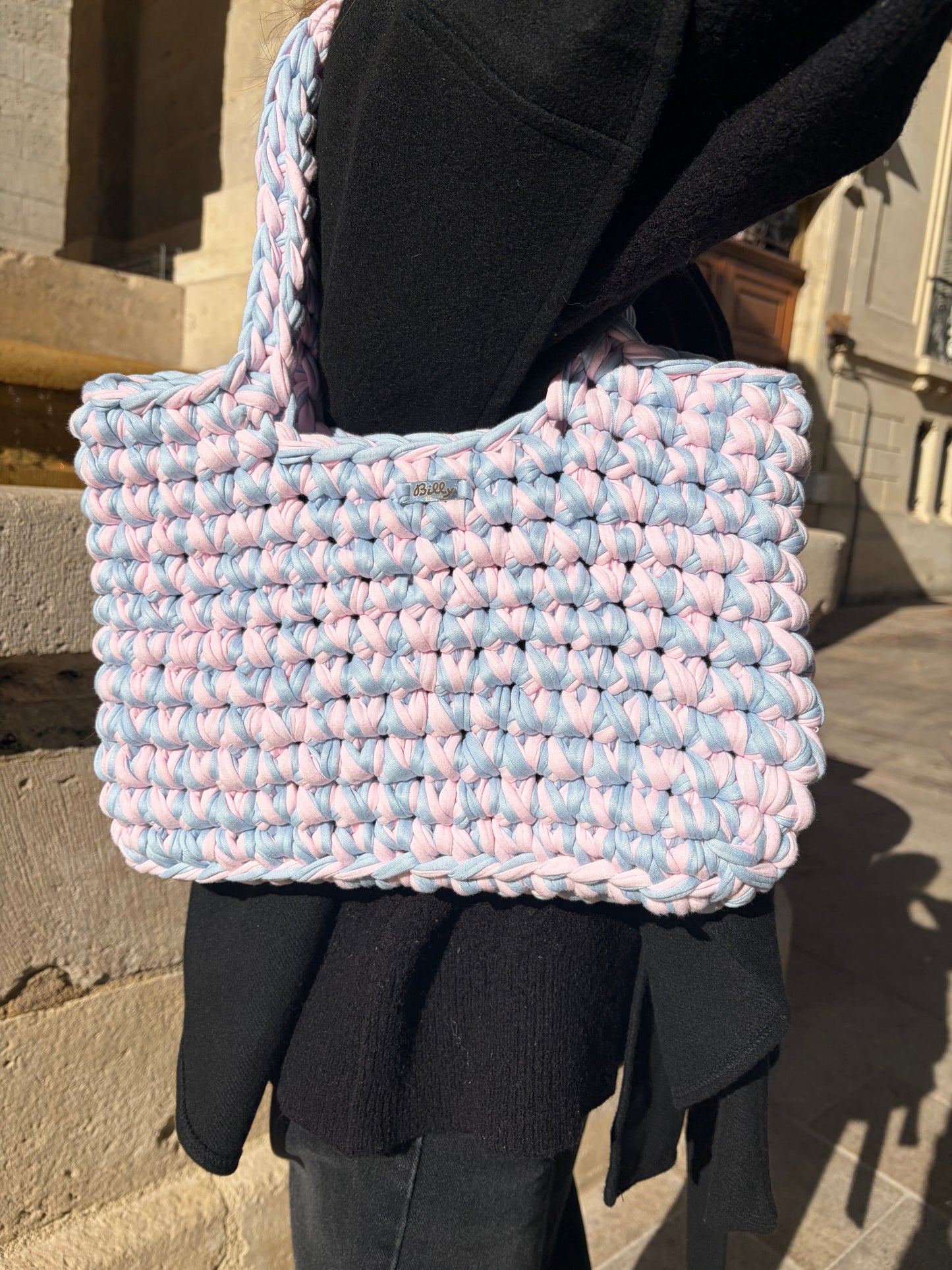 Tote bag Néo - Bleu et rose