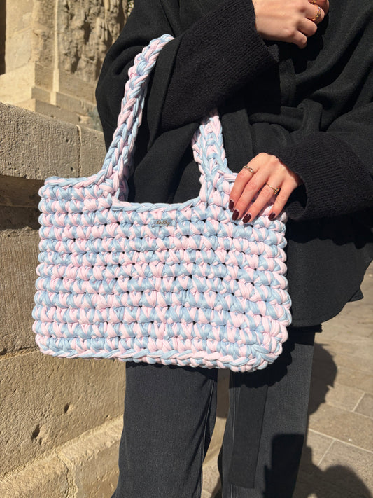 Tote bag Néo - Bleu et rose